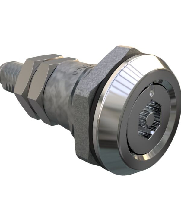 Southco Quarter-Turn Cam Latch, Bellcore Electronics, Sealed, Zinc Alloy, Chrome Plated, Bright
