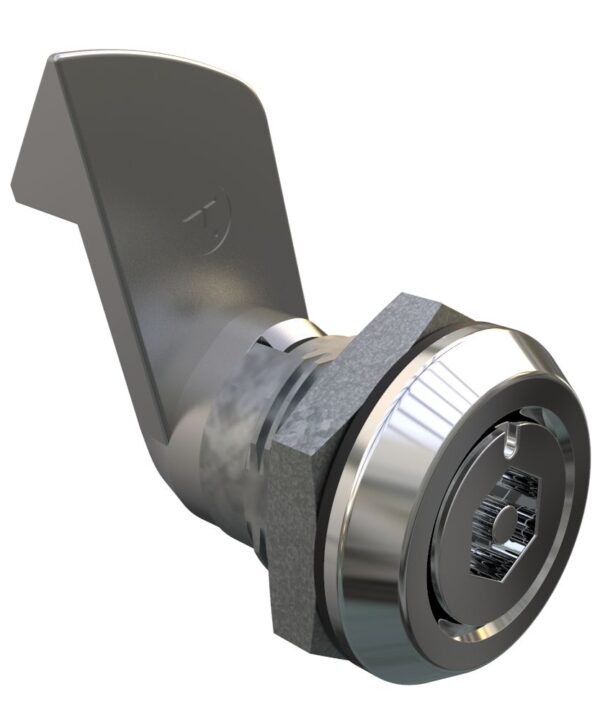 Southco Quarter-Turn Cam Latch, Bellcore Electronics, 23mm (.91 in) Grip, Sealed, Zinc Alloy, Chrome Plated, Bright