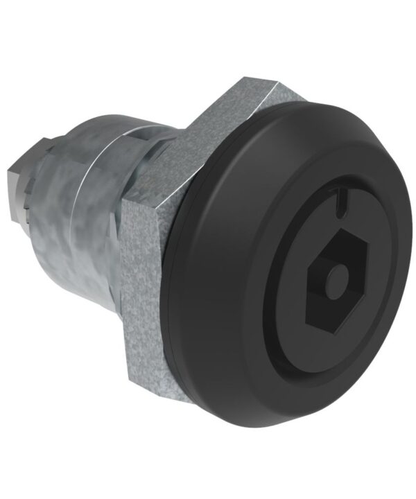 Southco Quarter-Turn Cam Latch, Bellcore Electronics, Spring-return Actuator, Sealed, Zinc Alloy, Powder Coat, Black
