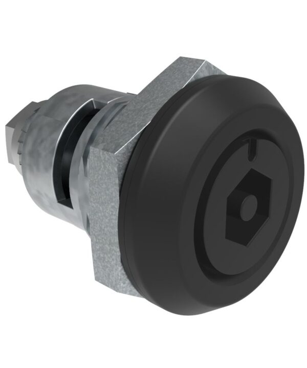 Southco Quarter-Turn Cam Latch, Bellcore Electronics, Spring-return Actuator, Sealed, Zinc Alloy, Powder Coat, Black