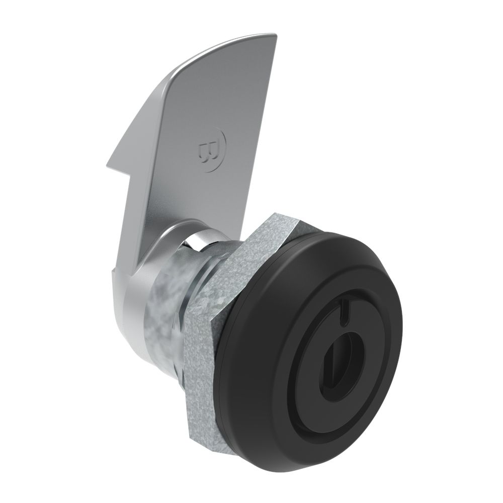 Southco Quarter-Turn Cam Latch, Recessed Slot (Tamper Resistant), 23mm (.91 in) Grip, Sealed, Zinc Alloy, Powder Coat, Black