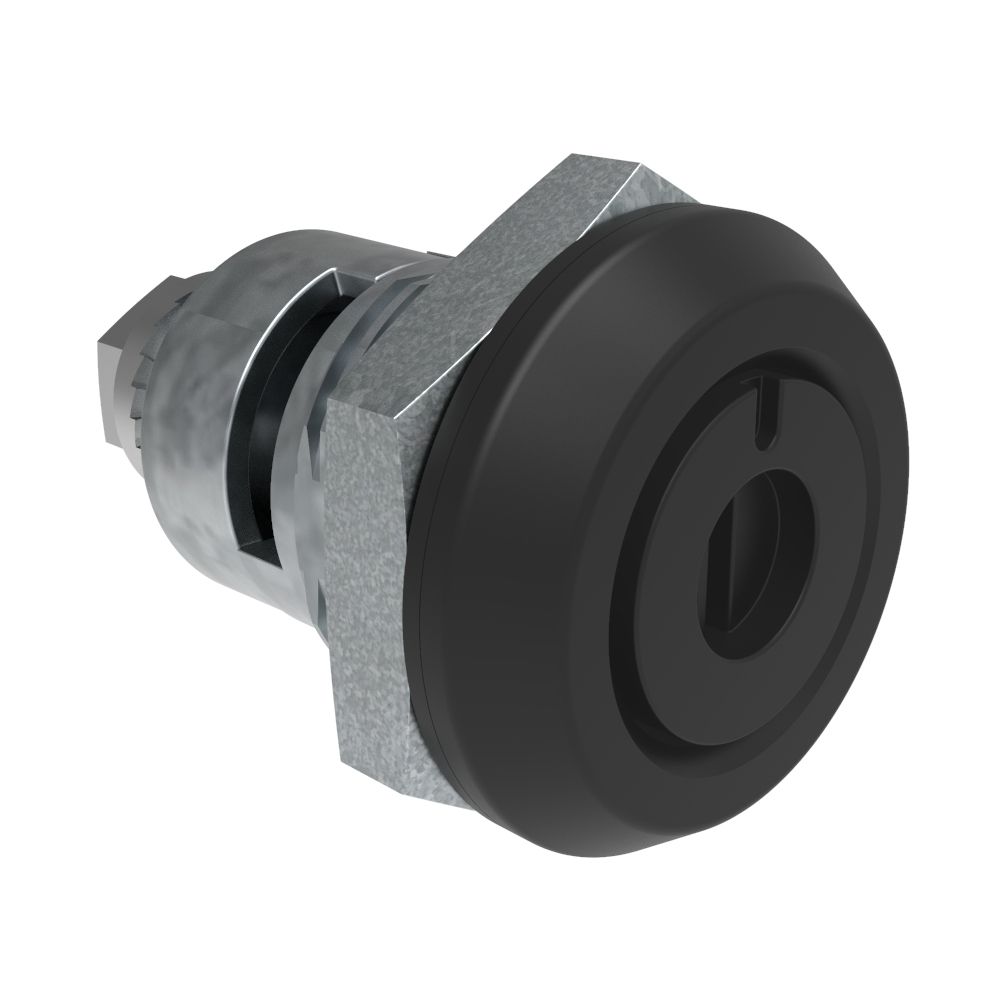 Southco Quarter-Turn Cam Latch, Recessed Slot (Tamper Resistant), Spring-return Actuator, Sealed, Zinc Alloy, Powder Coat, Black