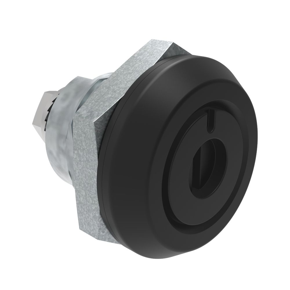 Southco Quarter-Turn Cam Latch, Slotted Recess, Without Cam, Sealed, Zinc Alloy, Powder Coat, Black