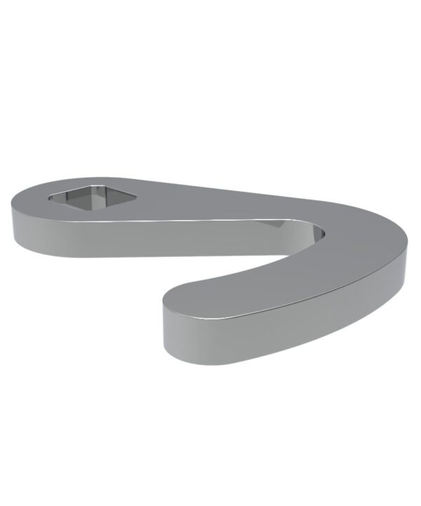 Southco Quarter-Turn Cam Latch Hook Cam, Steel, Zinc Plate, Bright chromate