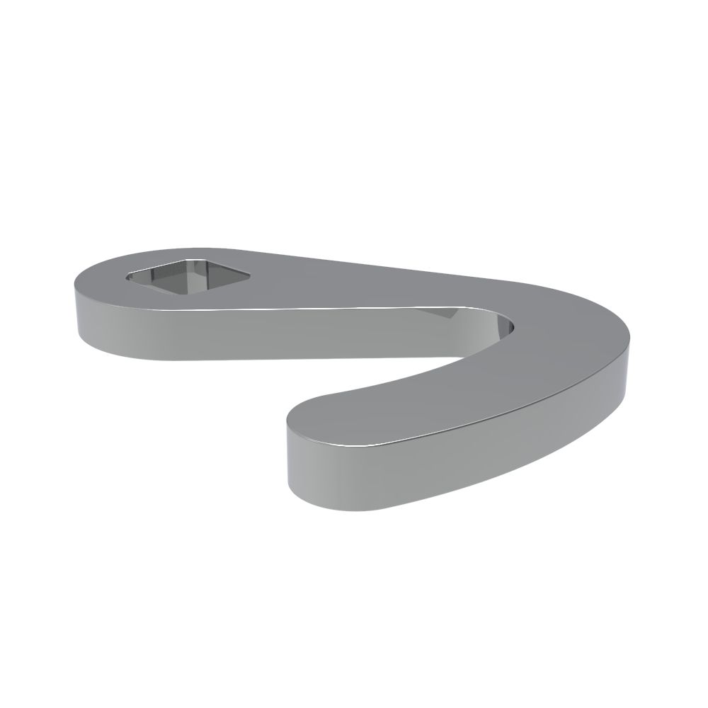 Southco Quarter-Turn Cam Latch Hook Cam, Steel, Zinc Plate, Bright chromate