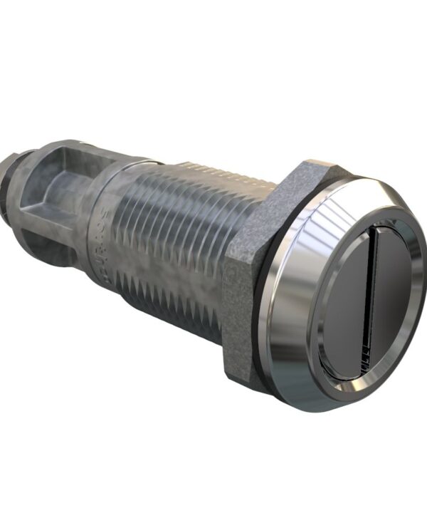 Southco Quarter-Turn Cam Latch, Slotted Recess, Without Cam, Sealed, Zinc Alloy, Chrome Plated, Bright
