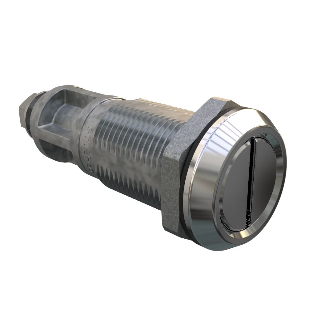 Southco Quarter-Turn Cam Latch, Slotted Recess, Without Cam, Sealed, Zinc Alloy, Chrome Plated, Bright