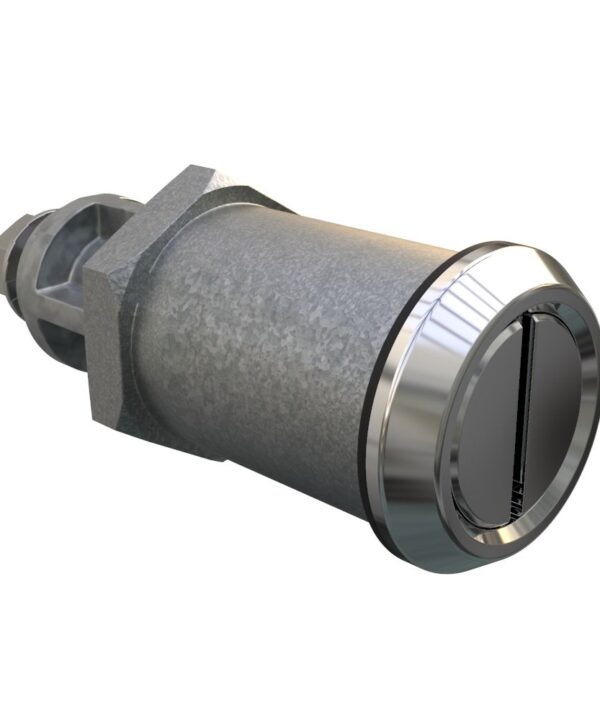 Southco Quarter-Turn Cam Latch, Slotted Recess, Without Cam, Sealed, Zinc Alloy, Chrome Plated, Bright