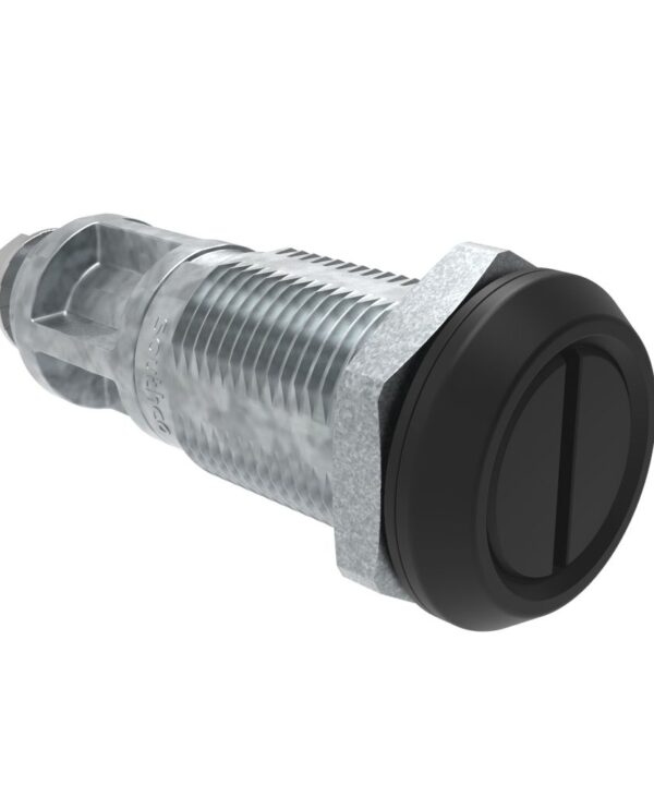 Southco Quarter-Turn Cam Latch, Slotted Recess, Without Cam, Sealed, Zinc Alloy, Powder Coat, Black