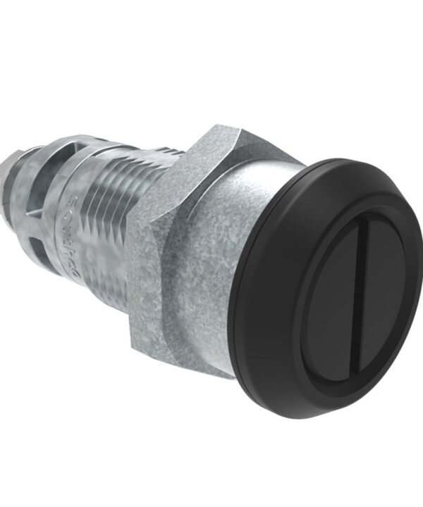 Southco Quarter-Turn Cam Latch, Slotted Recess, Without Cam, Sealed, Zinc Alloy, Powder Coat, Black