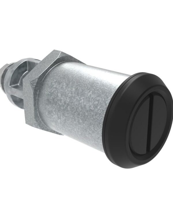 Southco Quarter-Turn Cam Latch, Slotted Recess, Without Cam, Sealed, Zinc Alloy, Powder Coat, Black