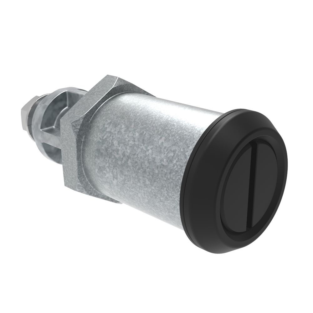 Southco Quarter-Turn Cam Latch, Slotted Recess, Without Cam, Sealed, Zinc Alloy, Powder Coat, Black