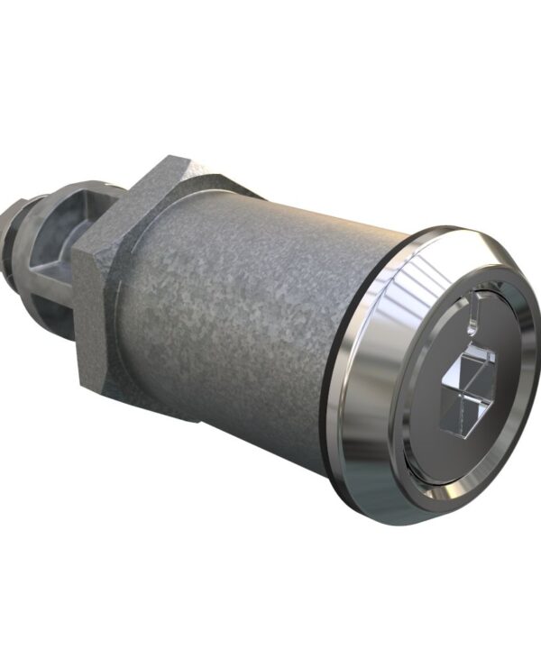 Southco Quarter-Turn Cam Latch, 8mm Hex Recess, Without Cam, Sealed, Zinc Alloy, Chrome Plated, Bright