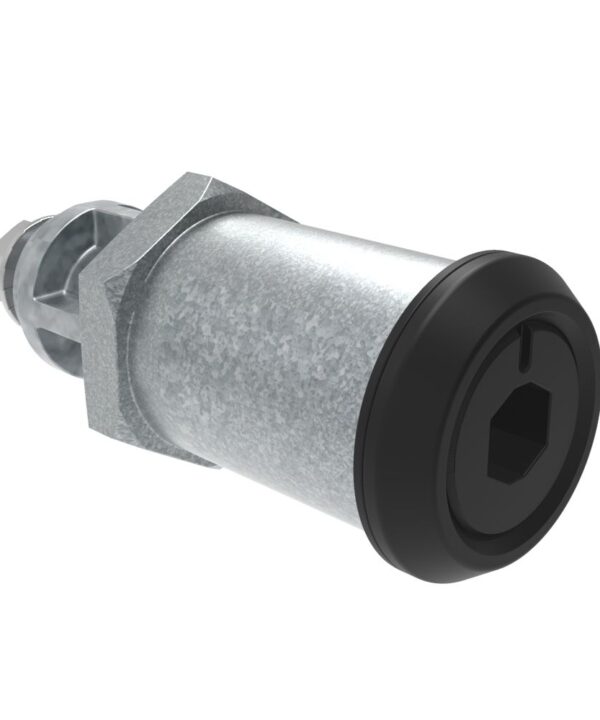 Southco Quarter-Turn Cam Latch, 8mm Hex Recess, Without Cam, Sealed, Zinc Alloy, Powder Coat, Black