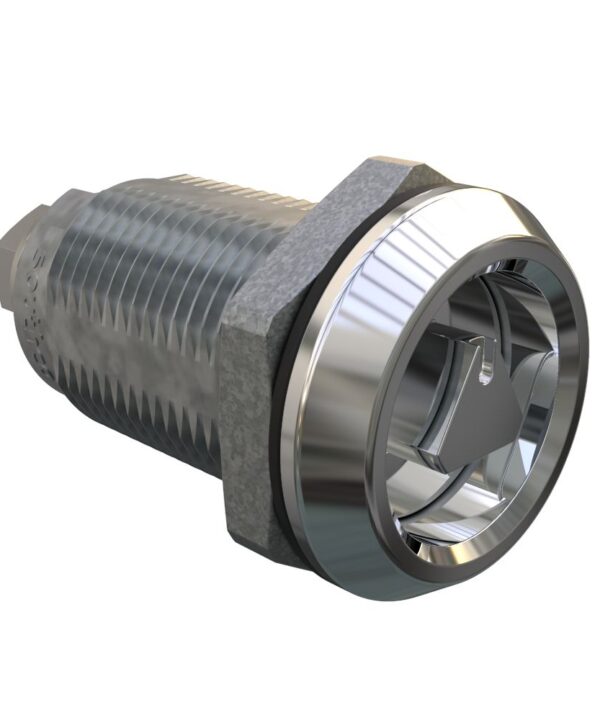 Southco Quarter-Turn Cam Latch, 8mm Triangle, Without Cam, Sealed, Zinc Alloy, Chrome Plated, Bright