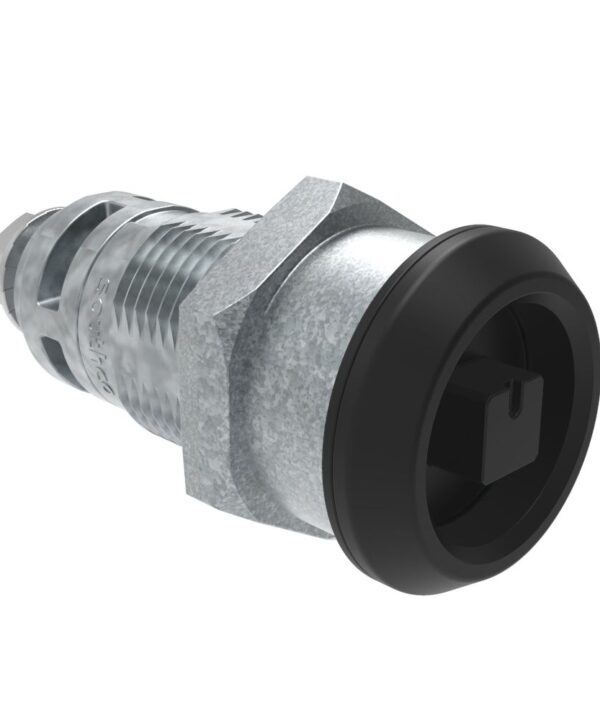 Southco Quarter-Turn Cam Latch, 7mm Square, Without Cam, Sealed, Zinc Alloy, Powder Coat, Black