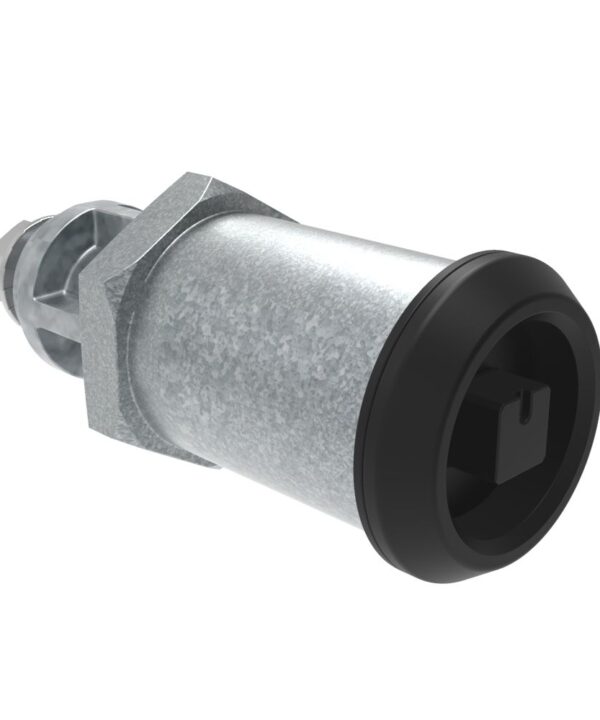 Southco Quarter-Turn Cam Latch, 7mm Square, Without Cam, Sealed, Zinc Alloy, Powder Coat, Black