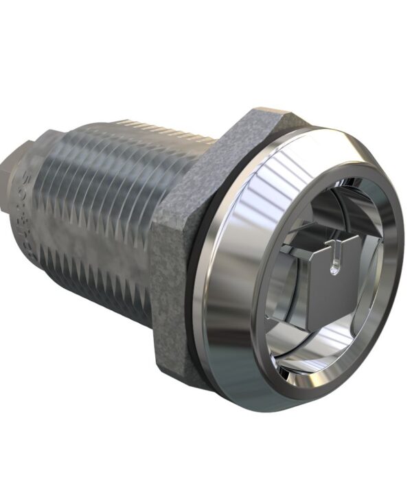 Southco Quarter-Turn Cam Latch, 8mm Square, Without Cam, Sealed, Zinc Alloy, Chrome Plated, Bright