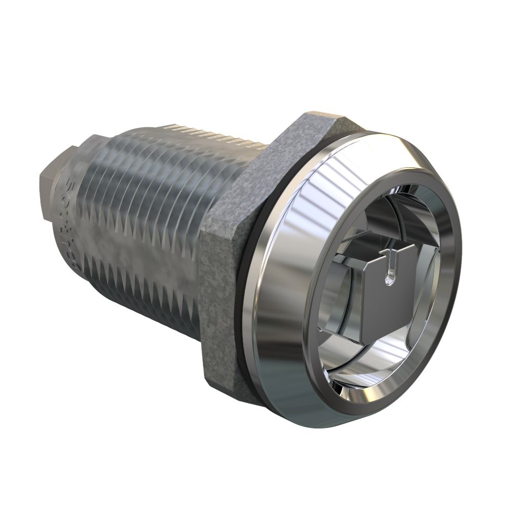 Southco Quarter-Turn Cam Latch, 8mm Square, Without Cam, Sealed, Zinc Alloy, Chrome Plated, Bright