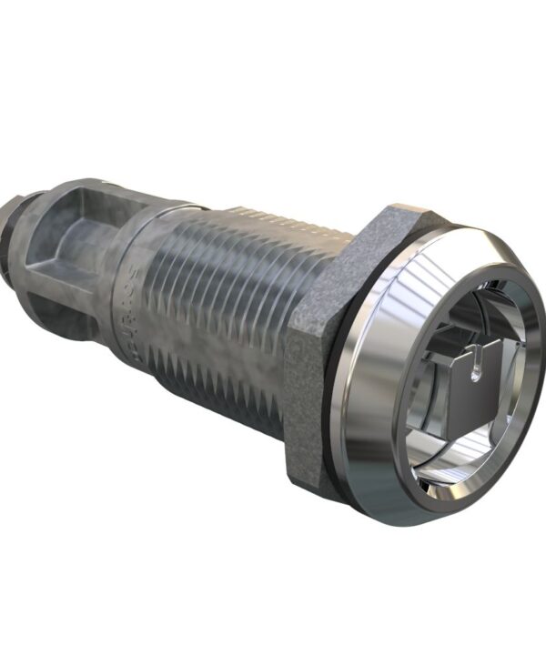Southco Quarter-Turn Cam Latch, 8mm Square, Without Cam, Sealed, Zinc Alloy, Chrome Plated, Bright