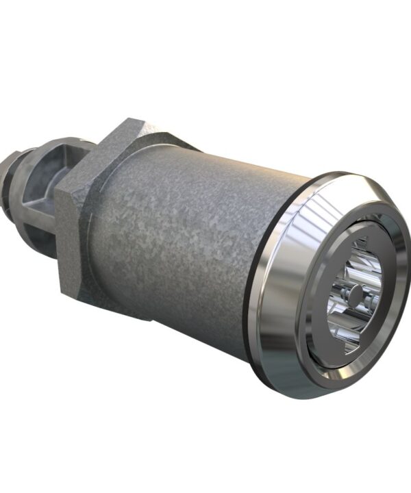 Southco Quarter-Turn Cam Latch, 3mm Double Bit, Without Cam, Sealed, Zinc Alloy, Chrome Plated, Bright