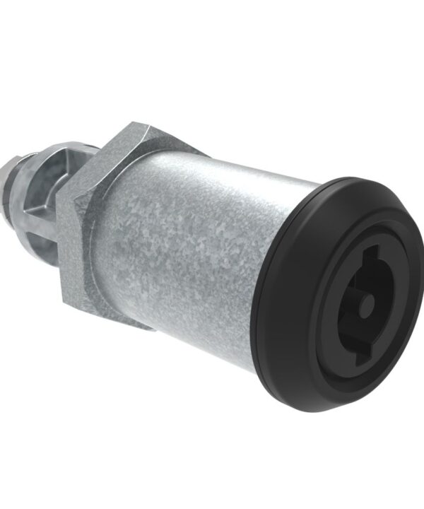 Southco Quarter-Turn Cam Latch, 3mm Double Bit, Without Cam, Sealed, Zinc Alloy, Powder Coat, Black