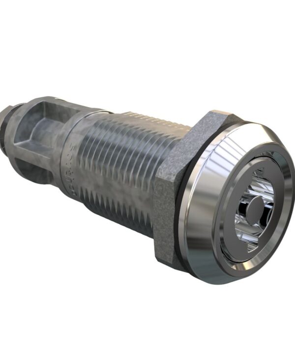 Southco Quarter-Turn Cam Latch, 5mm Double Bit, Without Cam, Sealed, Zinc Alloy, Chrome Plated, Bright