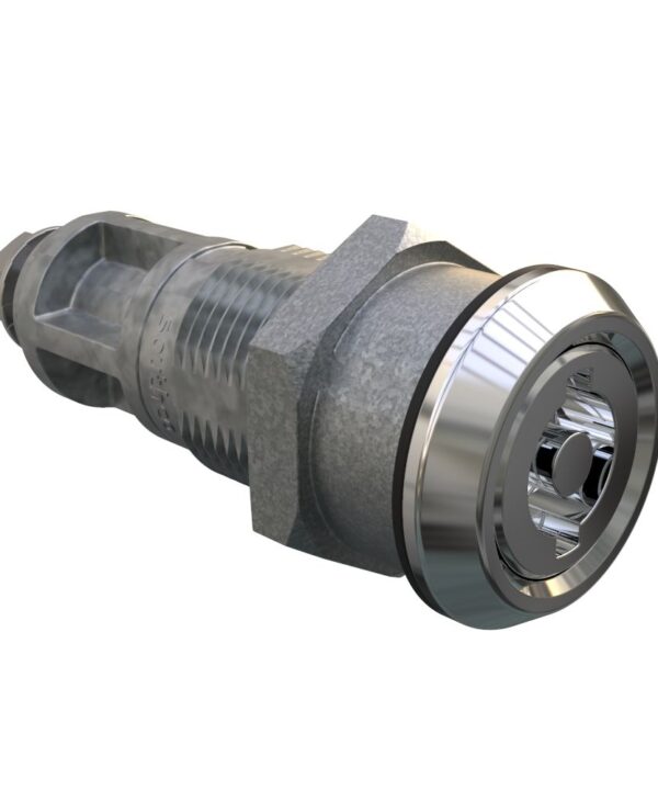 Southco Quarter-Turn Cam Latch, 5mm Double Bit, Without Cam, Sealed, Zinc Alloy, Chrome Plated, Bright
