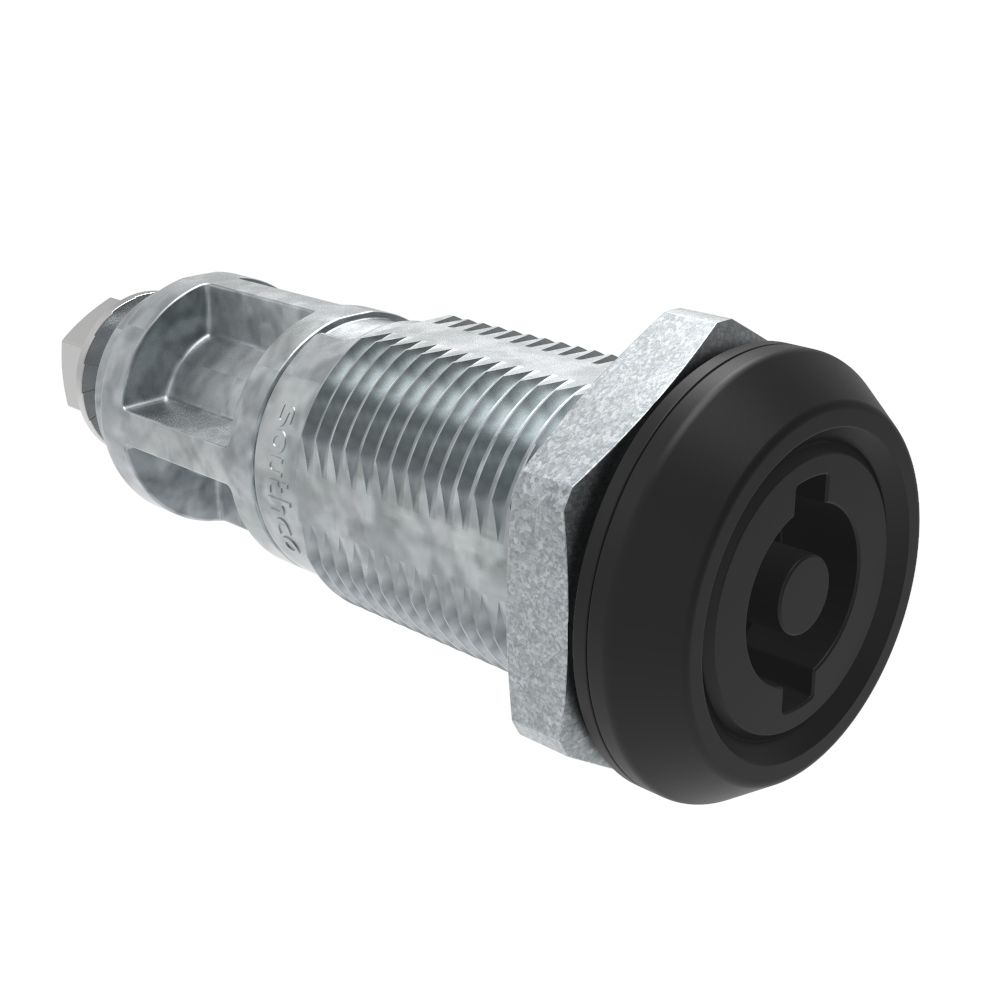 Southco Quarter-Turn Cam Latch, 5mm Double Bit, Without Cam, Sealed, Zinc Alloy, Powder Coat, Black