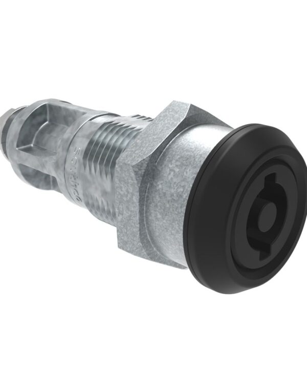 Southco Quarter-Turn Cam Latch, 5mm Double Bit, Without Cam, Sealed, Zinc Alloy, Powder Coat, Black