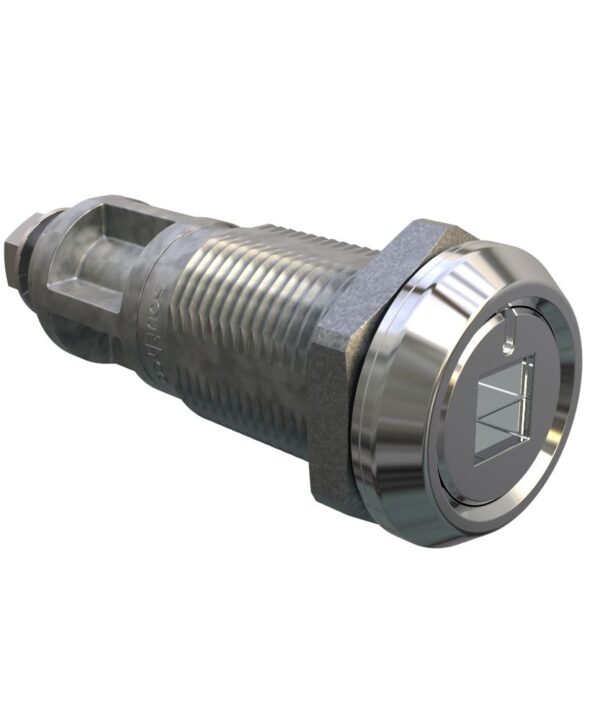 Southco Quarter-Turn Cam Latch, 8mm Square Recess, Without Cam, Sealed, Zinc Alloy, Chrome Plated, Bright