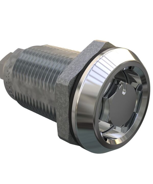 Southco Quarter-Turn Cam Latch, Bellcore 216, Without Cam, Sealed, Zinc Alloy, Chrome Plated, Bright