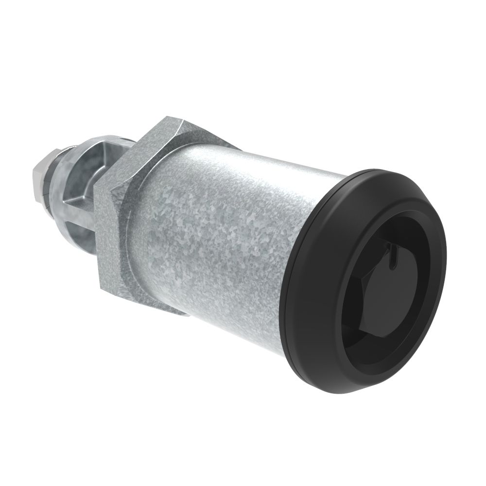 Southco Quarter-Turn Cam Latch, Bellcore 216, Without Cam, Sealed, Zinc Alloy, Powder Coat, Black