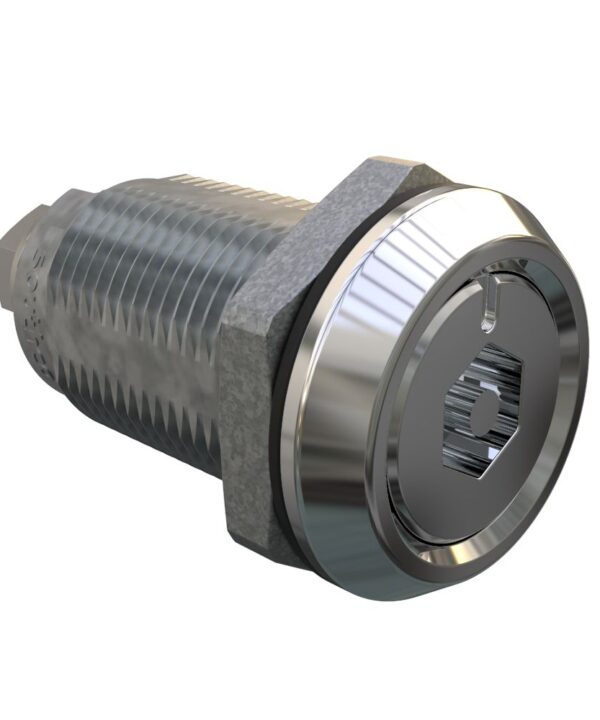 Southco Quarter-Turn Cam Latch, Bellcore Electronics, Without Cam, Sealed, Zinc Alloy, Chrome Plated, Bright