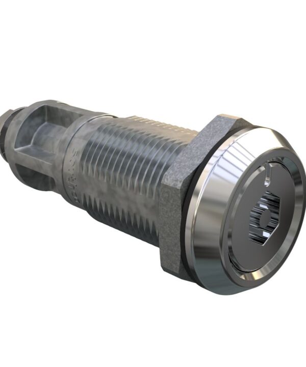Southco Quarter-Turn Cam Latch, Bellcore Electronics, Without Cam, Sealed, Zinc Alloy, Chrome Plated, Bright