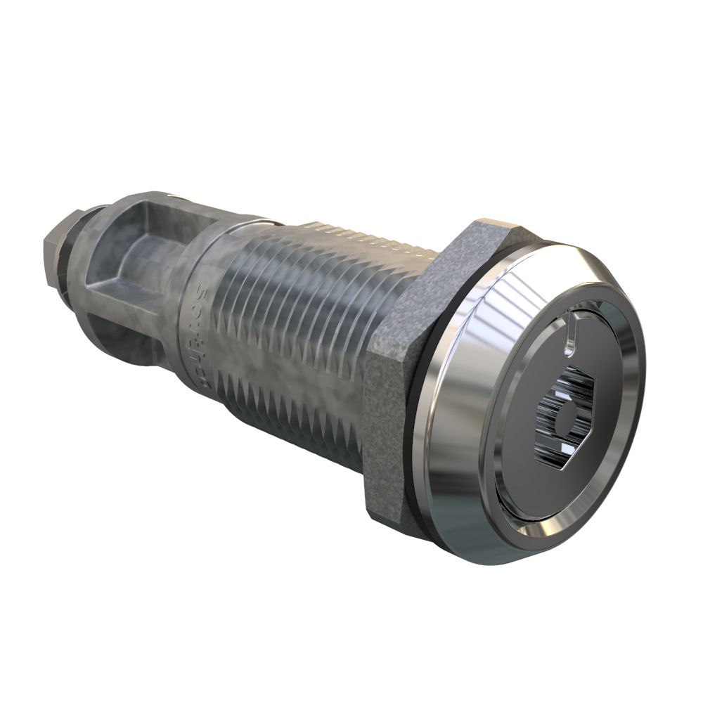 Southco Quarter-Turn Cam Latch, Bellcore Electronics, Without Cam, Sealed, Zinc Alloy, Chrome Plated, Bright