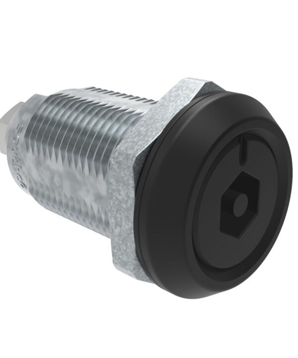 Southco Quarter-Turn Cam Latch, Bellcore Electronics, Without Cam, Sealed, Zinc Alloy, Powder Coat, Black
