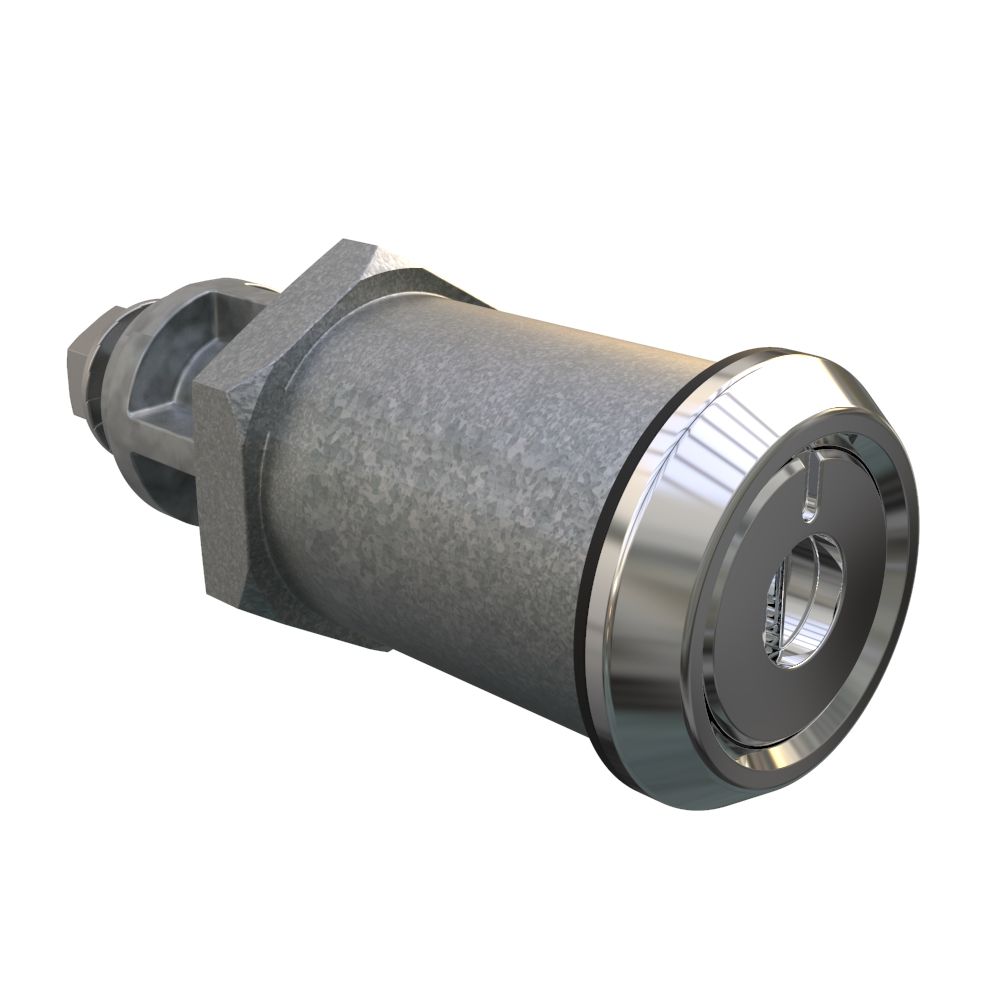 Southco Quarter-Turn Cam Latch, Recessed Slot, Without Cam, Sealed, Zinc Alloy, Chrome Plated, Bright