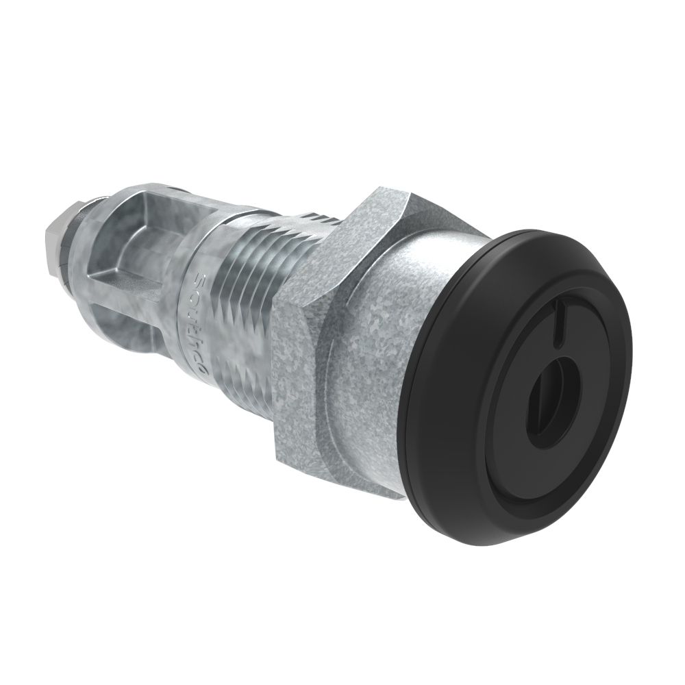 Southco Quarter-Turn Cam Latch, Recessed Slot, Without Cam, Sealed, Zinc Alloy, Powder Coat, Black