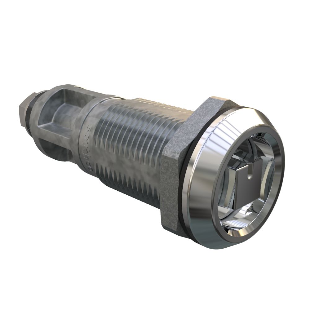 Southco Quarter-Turn Cam Latch, Railway Standard, Without Cam, Sealed, Zinc Alloy, Chrome Plated, Bright