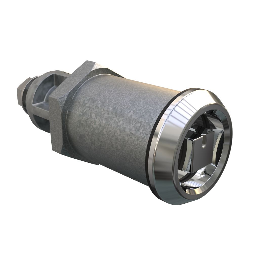 Southco Quarter-Turn Cam Latch, Railway Standard, Without Cam, Sealed, Zinc Alloy, Chrome Plated, Bright