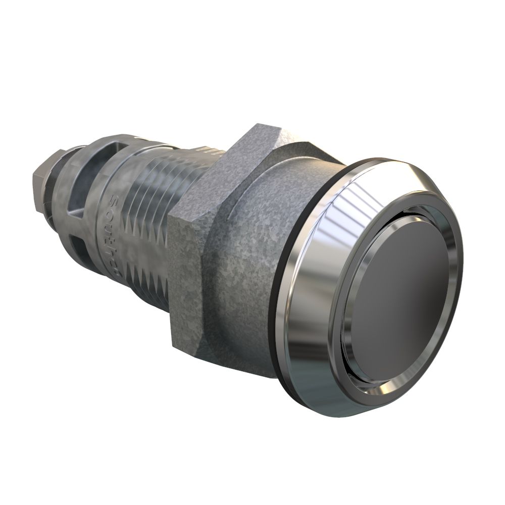 Southco Quarter-Turn Cam Latch, No Recess, Without Cam, Sealed, Zinc Alloy, Chrome Plated, Bright