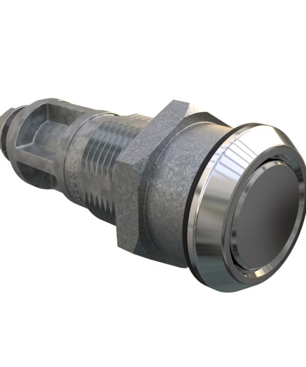 Southco Quarter-Turn Cam Latch, No Recess, Without Cam, Sealed, Zinc Alloy, Chrome Plated, Bright
