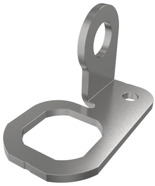 Southco Padlock Bracket, Steel, Zinc Plate, Bright Chromate