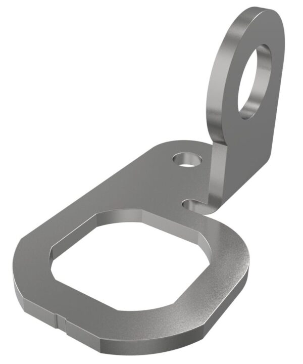Southco Padlock Bracket, Steel, Zinc Plate, Bright Chromate