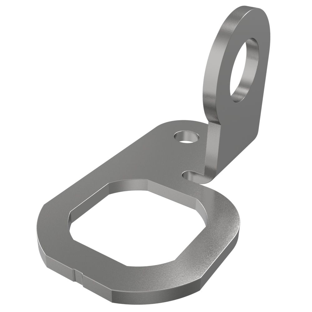 Southco Padlock Bracket, Steel, Zinc Plate, Bright Chromate