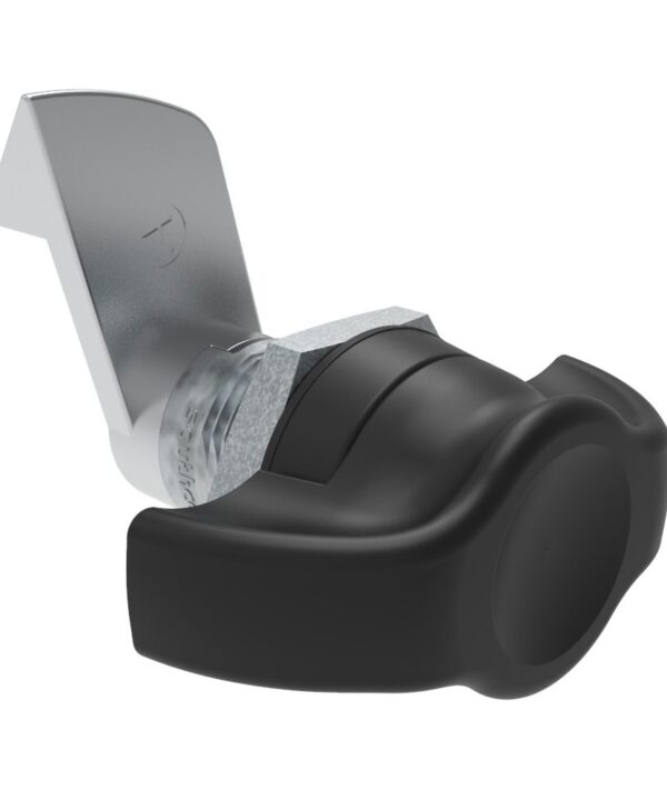 Southco Quarter-Turn Cam Latch, Wing, 23mm (.91 in) Grip, Not Sealed, Zinc Alloy, Powder Coat, Black