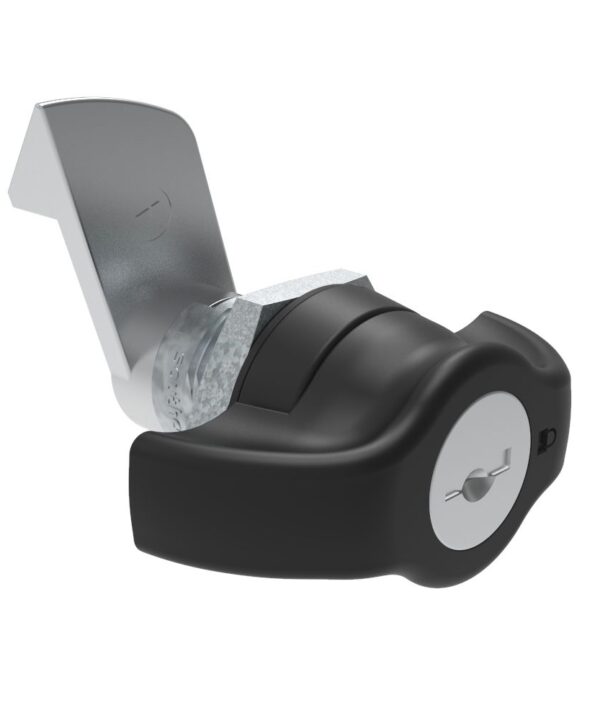 Southco Quarter-Turn Cam Latch, Key Locking (CH751) Wing, 23mm (.91 in) Grip, Not Sealed, Zinc Alloy, Powder Coat, Black