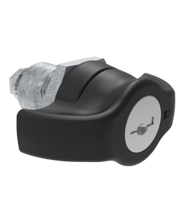 Southco Quarter-Turn Cam Latch, Key Locking (CH751) Wing, Spring-return Actuator, Not Sealed, Zinc Alloy, Powder Coat, Black