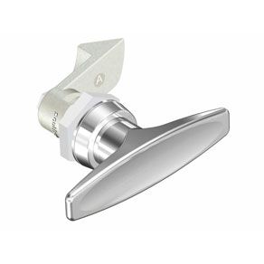 Southco Quarter-Turn Cam Latch, T-handle, 23mm (.91 in) Grip, Not Sealed, Zinc Alloy, Chrome Plated, Bright